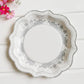 8pcs Chinese Blue White Porcelain Plate Party Decoration Plate Retro Wave Edge Plate Holiday Cake Plate Disposable Paper Plate