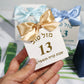 Customizable Mazel Tov Favor Box with Tefillin Graphic, Jewish Bar Mitzvah Gift Bag with Blue Ribbon for Party Favors