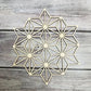 Wooden Flower Of Life Natural Symbol Sacred Geometry Ornaments Home Decoration Chakra Carved Coaster Wood Sign Wall Kitchen DIY