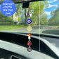 Bohemian Evil Eye 8-Ball Mushroom Clover Ladybug Yin Yang Car Pendant for Women