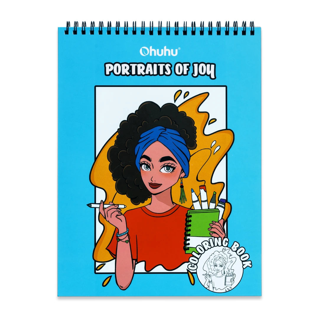 Ohuhu Anti-Stress Colouring Book Double-Sided Bleed-Resistant Paper Mindfulness Designs for Relaxation Spiral Bound Art Therapy