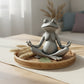 VILEAD Original Design Meditating Frog Sage Resin Zen Artistic Figurine Decorative Garden Statue Home Office Desk Decor