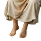 Hand Painted Jesus Figurine I Am with You Always Gift - For Desk Jesus Christ Statue Sitting Pose Unique Resin Jesus Ornament