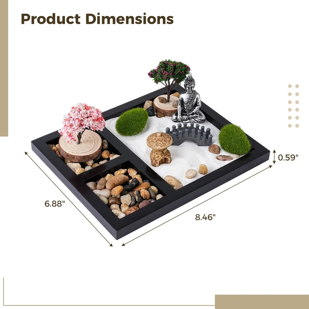 Mini Zen Garden Authentic Zen Garden Kit Zen Garden Accessories Kit Home Office Desktop Meditation Decor Unique Relaxation Gifts