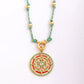 Star Celestial Blue Green Evil Eye Long Knot Beaded Necklace,Boho Nature Cotton Cord Sweater Amulet Party Summer Beach  Jewelry