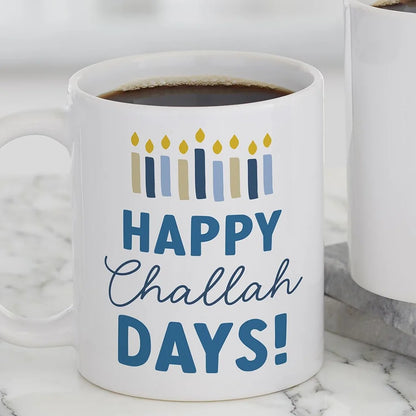 Happy Challah Days Coffee Mug Funny Holiday Pun Thoughtful Gift for Friends and Family on Hanukkah Jewish Holiday Home Accessory