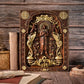 Vintage People Jesus Christ Icon of Ascension Wooden Home Living Lion Statue