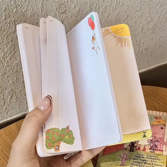 Portable Schedule Blank Notebook Color Page Design Style School Specific Notebook Student Memoirs Excerpt Diary School