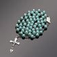 Fashion Vintage Crucifix Virgin Mary Pendant Cross Necklace Jesus Rosary Beads Chain