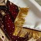 VIKAMA Luxury Star Pattern Burgundy Muslim Prayer Mat Portable and Foldable Suitable for Religious Pilgrimage and Prayer