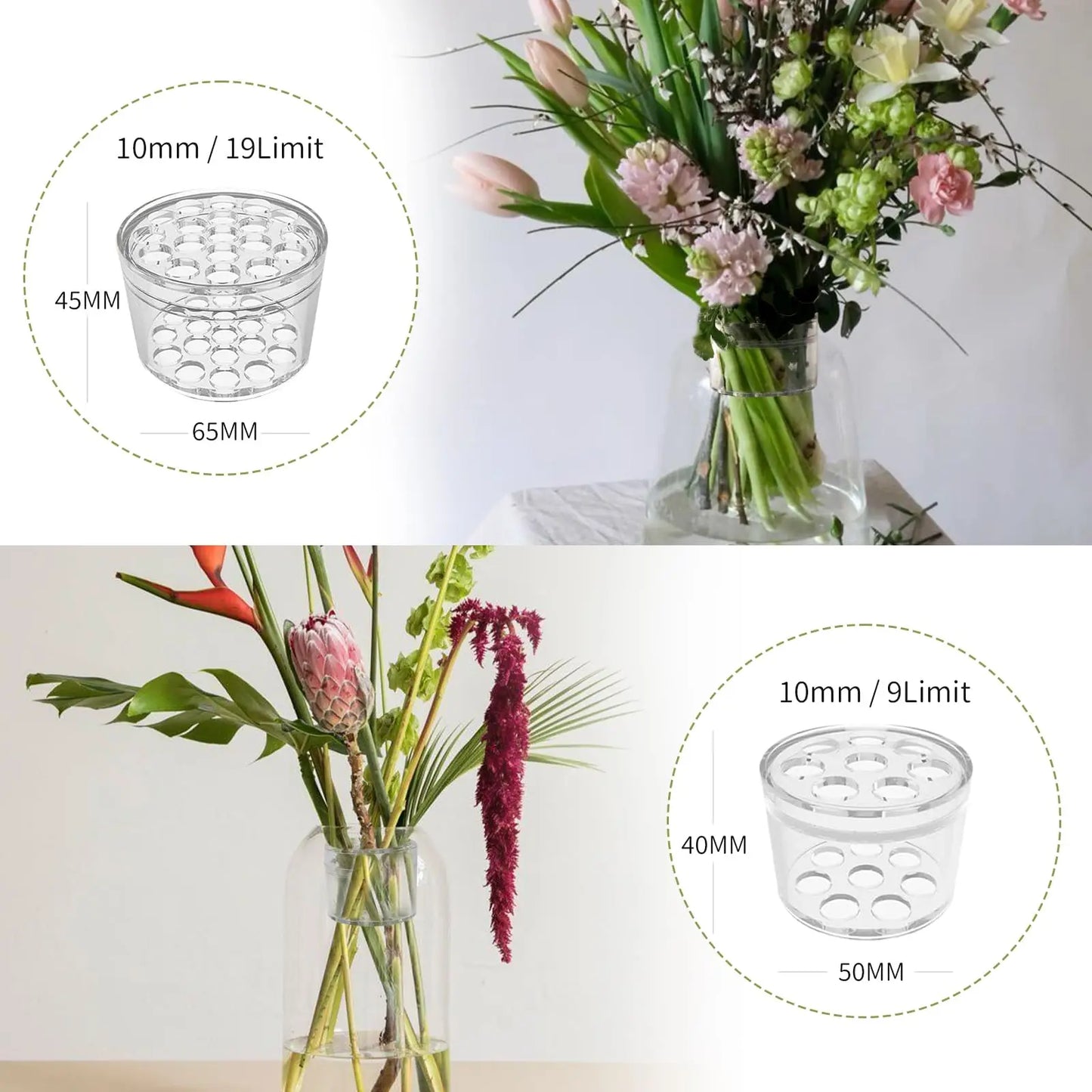 New Spiral Ikebana Stem Holder, Floral Grid for Vase Elegant Centerpiece Design Company Party Flower Arrangement Tool