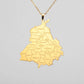 Punjab Map Pendant Stainless Steel Necklace for Men And Women Fashion National Map Travel Souvenir Gift Jewelry Gift