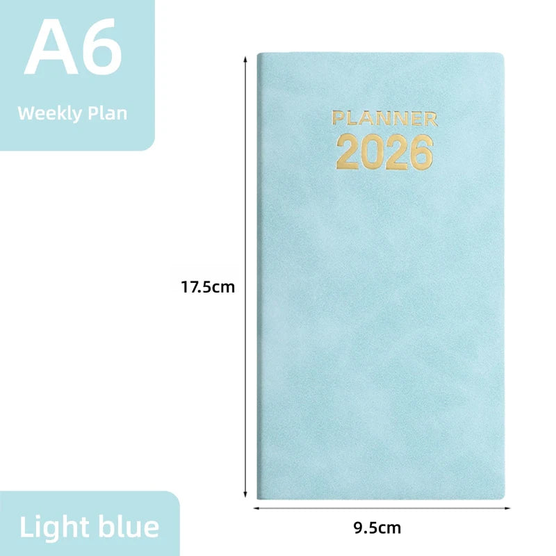 2026 Daily Planner,365 Days Time Management Notebook A6 Size Pocket Daily Organizer for Goal Tracking&Productivity student offic