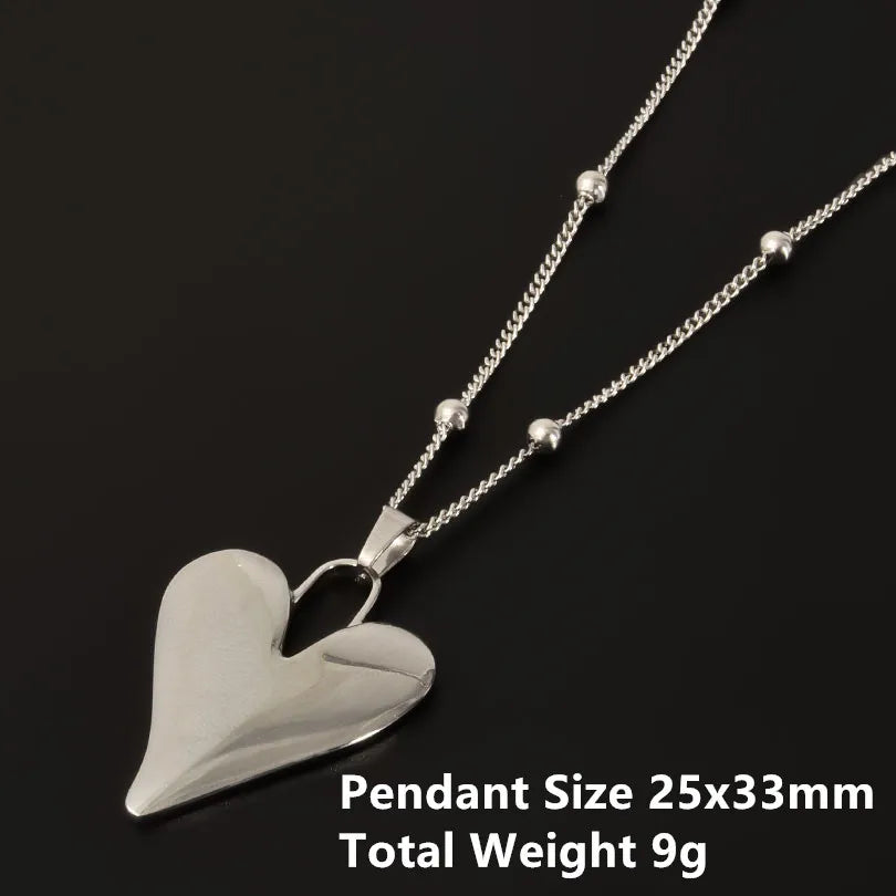 1Pc Religious Christian Catholic Sacred Heart Pendant Necklaces Stanless Steel Gothic Moth Textured Love Collares Jewelry
