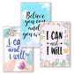 A5 Notebook Note Book Motivational Quote - I Can and I Will - Sketch Writing Blank Journal Success Notepad New Job Graduation