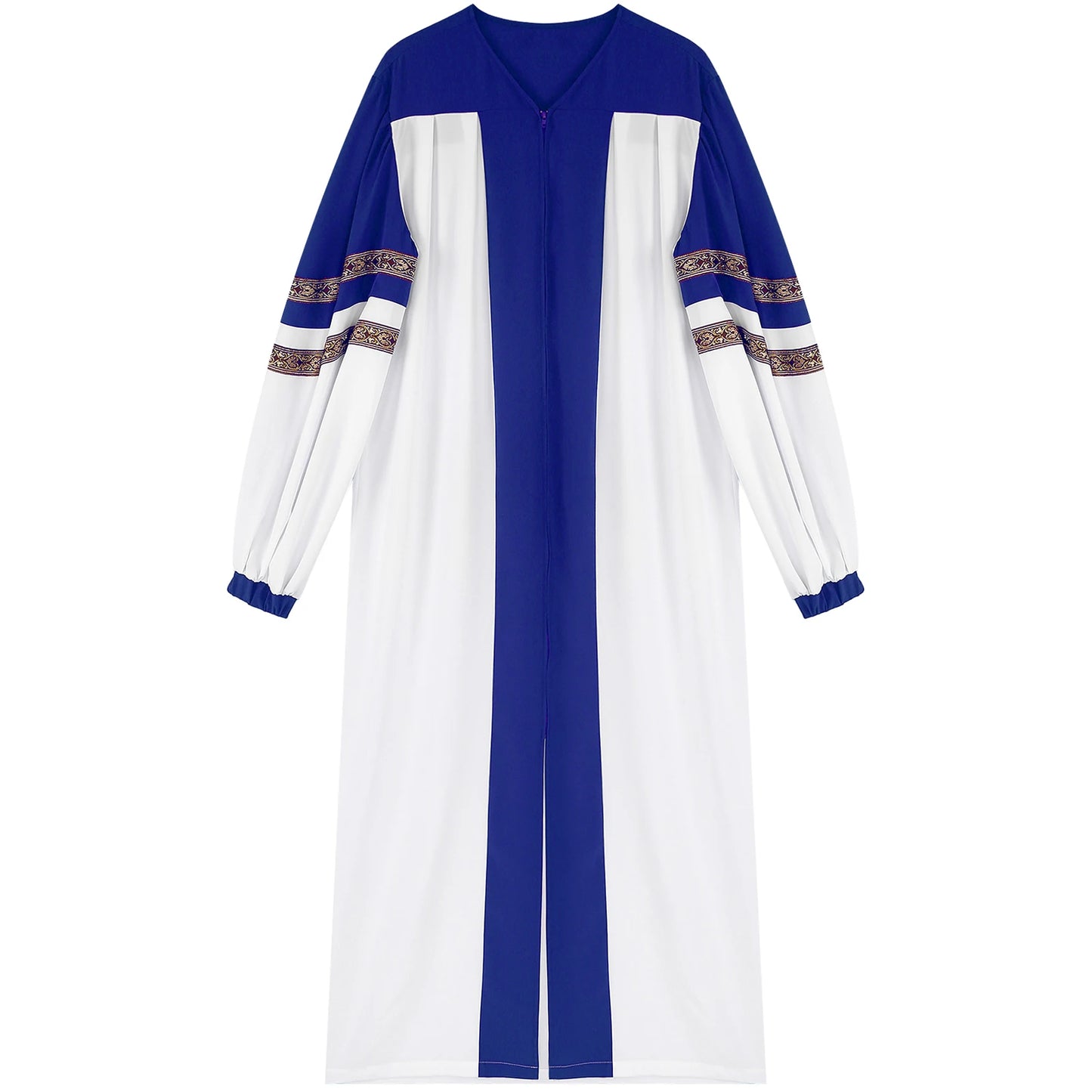 Women Men Pastor Gown Church Choir Robe Halloween Catholic Clergy Cosplay Costume Long Sleeve Zipper Christian Priest Dress