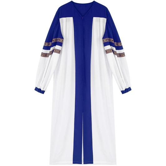 Women Men Pastor Gown Church Choir Robe Halloween Catholic Clergy Cosplay Costume Long Sleeve Zipper Christian Priest Dress