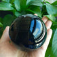 Natural Black Obsidian Sphere Healing Crystal Magic Ball Reiki Stones feng shui Sphere Collectibles Home Decor Without Base