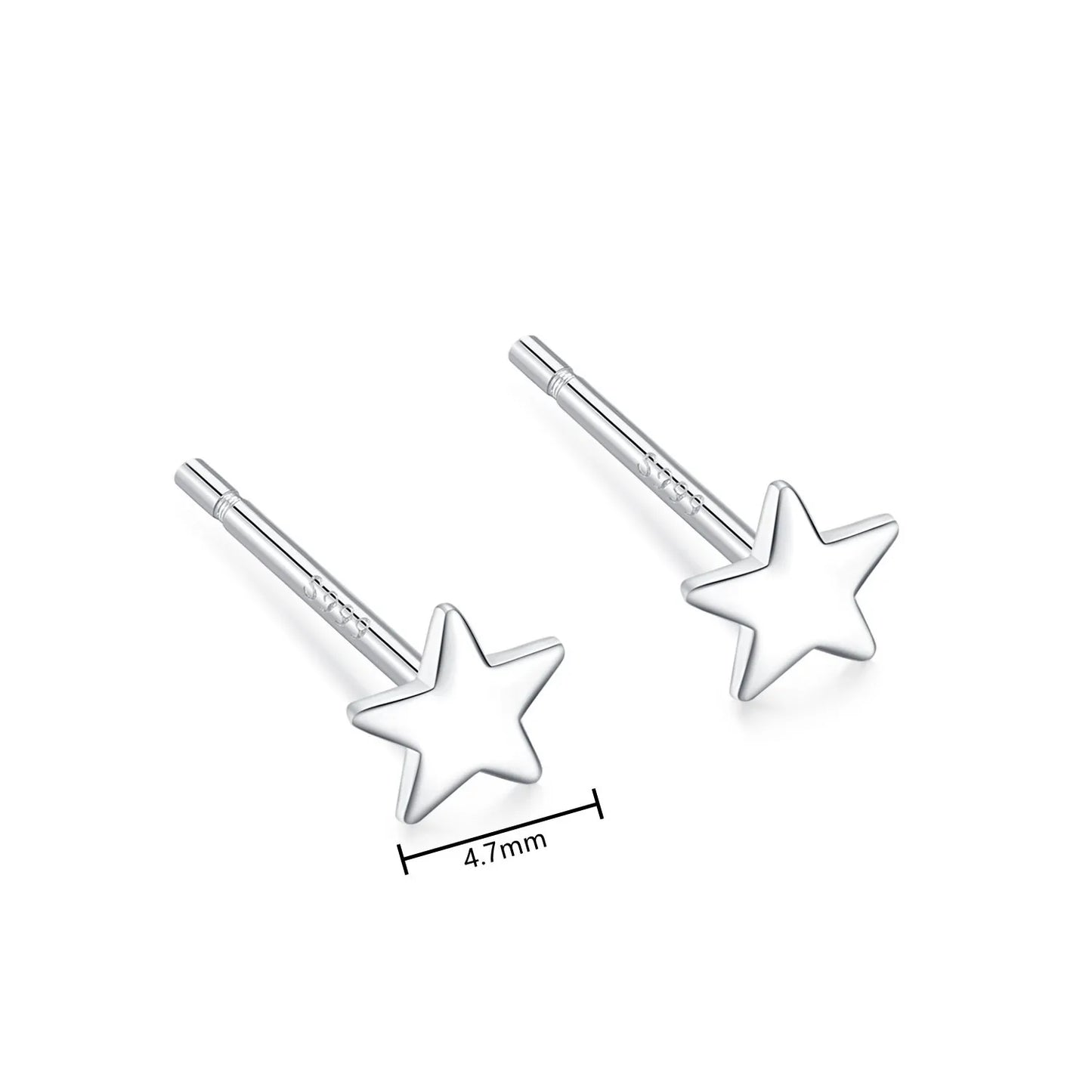 925 Sterling Silver Hypoallergenic Stud Earrings for Women Moon Star of David Maple Leaf Heart Lightning Earrings S999 Jewelry