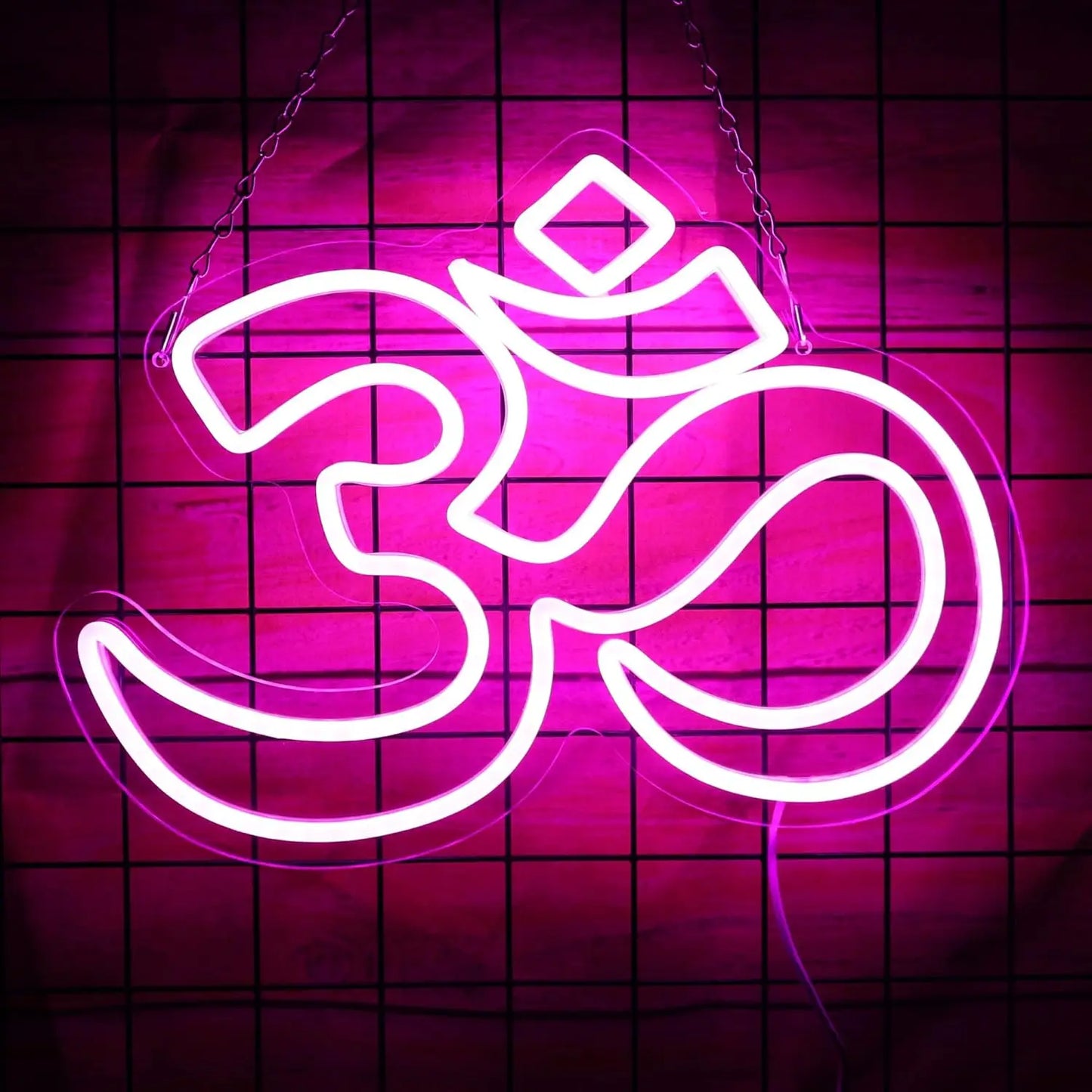 OM Neon Wall Sign Dimmable - Hindu Symbol Inner Peace - Lights for Bedroom Office Home Decor Aesthetics Draw Birthday Gifts