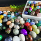 EG1-7 Mini Natural Stone Egg, Small Polished Egg Shaped Stone for Meditation Stress Relief Fidget Palm Desk Decor Gift