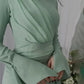 Eid Muslim Party Dress Women Ramadan Abaya Pleated Flare Sleeve Long Dresses Morocco Vestidos Largos Dubai Robe Jalabiya 2024