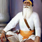 Sikh Historical Art Print of Guru Nanak Dev, Guru Ram Das, Baba Deep Singh & Maharaja Bhupinder Singh Vintage Devotional Poster