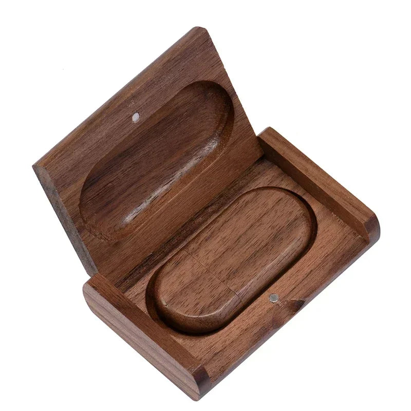 JASTER Wooden USB 2.0 Flash Drive 128GB 1PCS Free custom logo Pen drive with box 64GB 32GB 16GB Memory Stick wedding Gift U disk