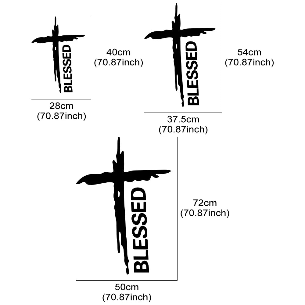 Car Sticker Creative Jesus Blessed Graphics Decor Decal Auto Tuning Accessories for Van RV Motorhome Caravan Cargo Minibus MPV