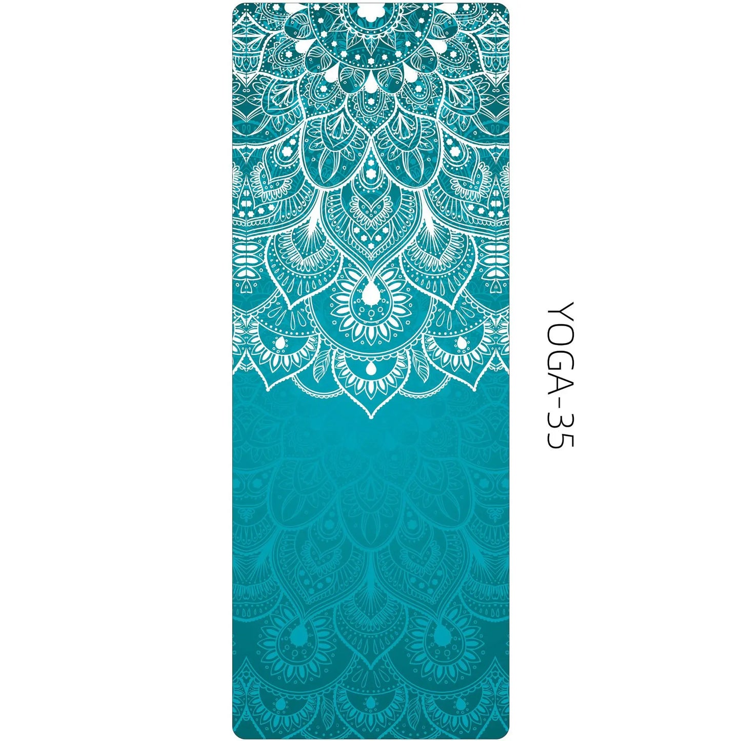 Zen Rhyme 1mm Natural Rubber Suede Yoga Mat Foldable Portable Anti-Slip Drape Gym Meditation Fitness Workout Gymnastics