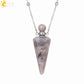 Crystal Perfume Necklace Natural Stone Cone Pendant Healing Clear Quartz Pendants Essentials Oil Diffuser Vial Necklaces H119