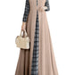2024 ZANZEA Autumn Long Sleeve Plaid Checked Muslim Sundress Women Patchwork Maxi Dress Robe Femme Eid Mubarek Hijab Vestido