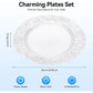 100 Pack 13 Inch Round Charger Plates Set,Reusable Serving Plates, Round Floral Plates, Dinner Plates For Wedding,Parties