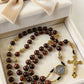 2026 new 1PCS handmade combination multi-color retro natural stone religious cross necklace jewelry suitable for various occasio