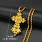 Annio Ethiopian Gold Color Cross Charms Pendant Necklaces African Jewelry Eritrean Anniversary Accessories #161916