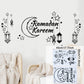 Eid Mubarak Wall Stickers Kareem Ramadan Decoration 2025 For Home Islamic Muslim Party Decor Mubarak Ramadan Window Sticker Gift