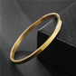 Fashion Cuff Bracelets Bangles Men Women Stainless Steel Gold Color Silver Color Black Bangle  Bracelet Luxury Jewelry