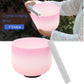 Pink Candy Crystal Singing Bowl C/D/E/F/G/A/B Note Frosted Quartz Chakra Crystal Singing Bowl for Sound Healing Meditation Yoga