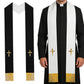 Double Side Clergy Mass Stole Religious Worship Shawl with Tassel for Sacramental Occasion Unisex Church Supplies
