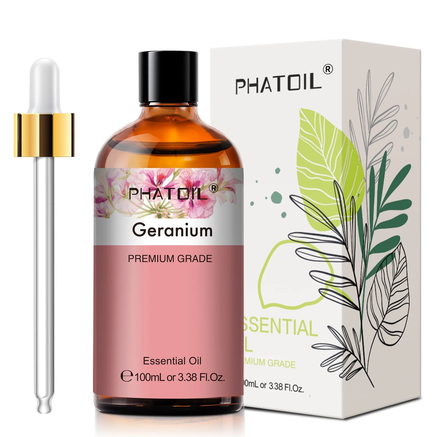PHATOIL 100ml Natural Essential Oil For Skin Aromatherapy Lemongrass Eucalyptus Lavender  Peppermint Fragrance Essential Oils