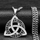 Viking Witch Celtic Knot Pendant Necklace Stainless Steel Men Chain Odin Gothic Necklace Protection Amulet Jewelry nudo de bruja