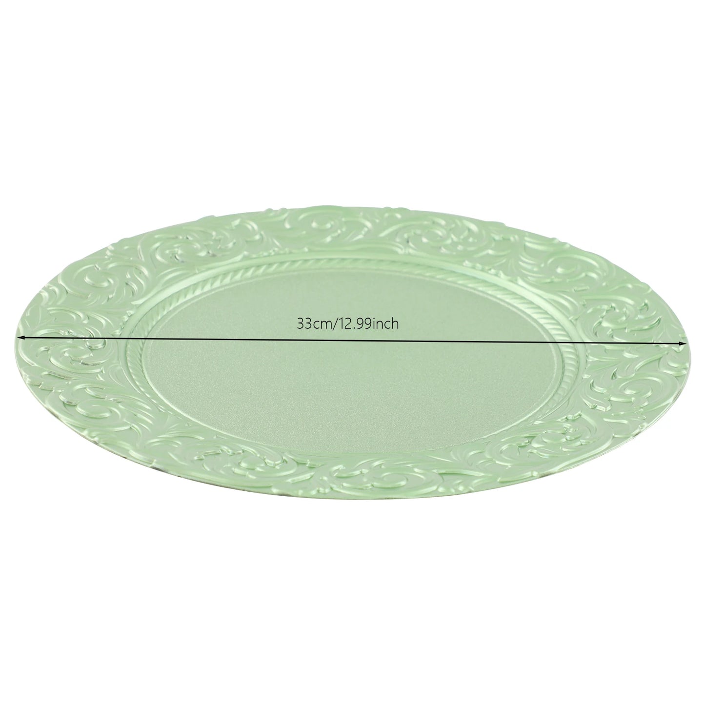 Plates Set Round Plates Reusable Plates Charger Plates 24 Packed Western Dim Sum Plates Silver Green Gold Black