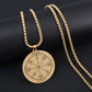 Stainless Steel 7 Archangel Seal Necklace Men's Solomon Kabbalah Seal Pendant Supernatural Protection Amulet Magical Jewelry