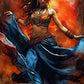 Indian Woman Folk Dance Poster Ethnic Girls Canvas Painting Print Wall Art Pictures for Living Room Home Decor Cuadros