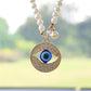 Diamond-filled blue eyes car pendant, car interior mirrors are delicately decorated, devil's eye car trailer car interior