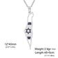 EUEAVAN Israel Palestine Map Necklaces for Women Men Stainless Steel Hebrew Star of David Pendant Jewish Jewelry Gifts Wholesale