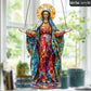2D Sacred Acrylic Sun Catcher Virgin Mary Hanging Decoration Religious Christmas Ornament Light Collector for Living Room Church