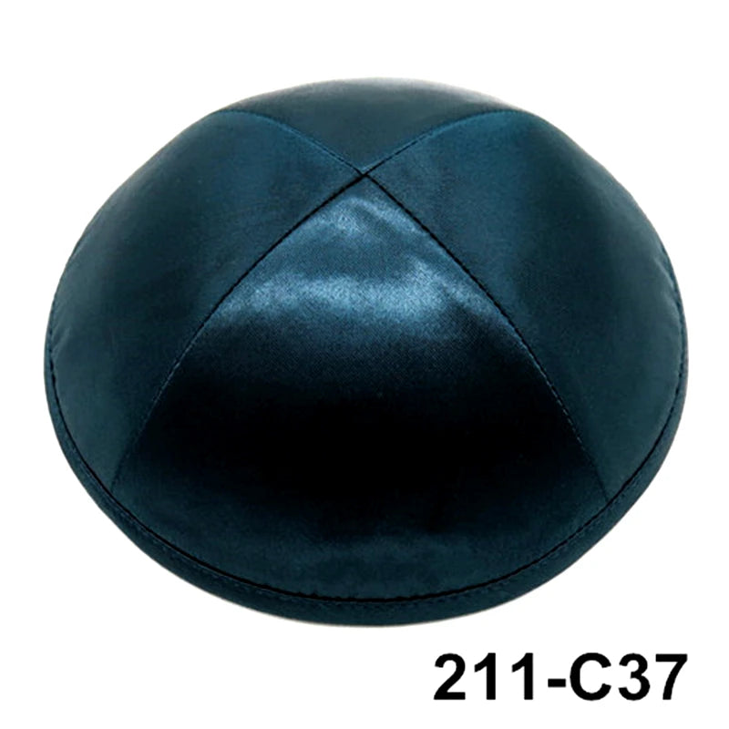 GIU 19cm Satin Jewish Hats Caps Skullies Beanies Kippot Yarmulke Kippah Dome Kipa For Wedding And Events