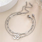 Skyrim Religious Indian Buddhism Yoga OM Bracelets on Hand for Women Men Stainless Steel Box Chain Bracelet Supernatural Jewelry