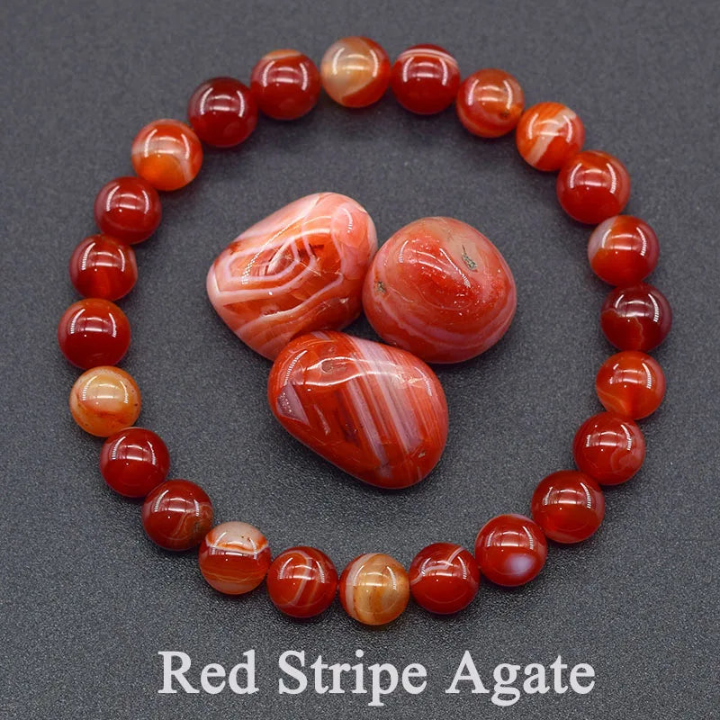 Natural Stone Real Red Jasper Prayer Bead Bracelet Women Men Rosary Stretch Elastic Bracelets Yoga Meditation Jewelry Wholesale